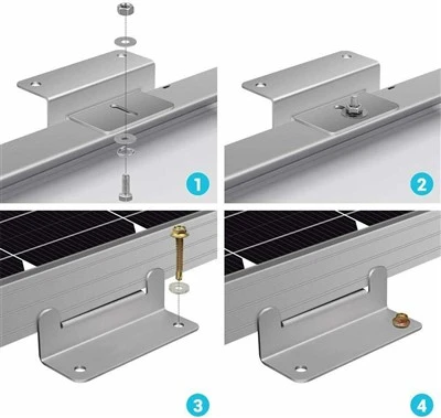 RV Solar Panel Z Brackets (4-Pack) - Aluminum
